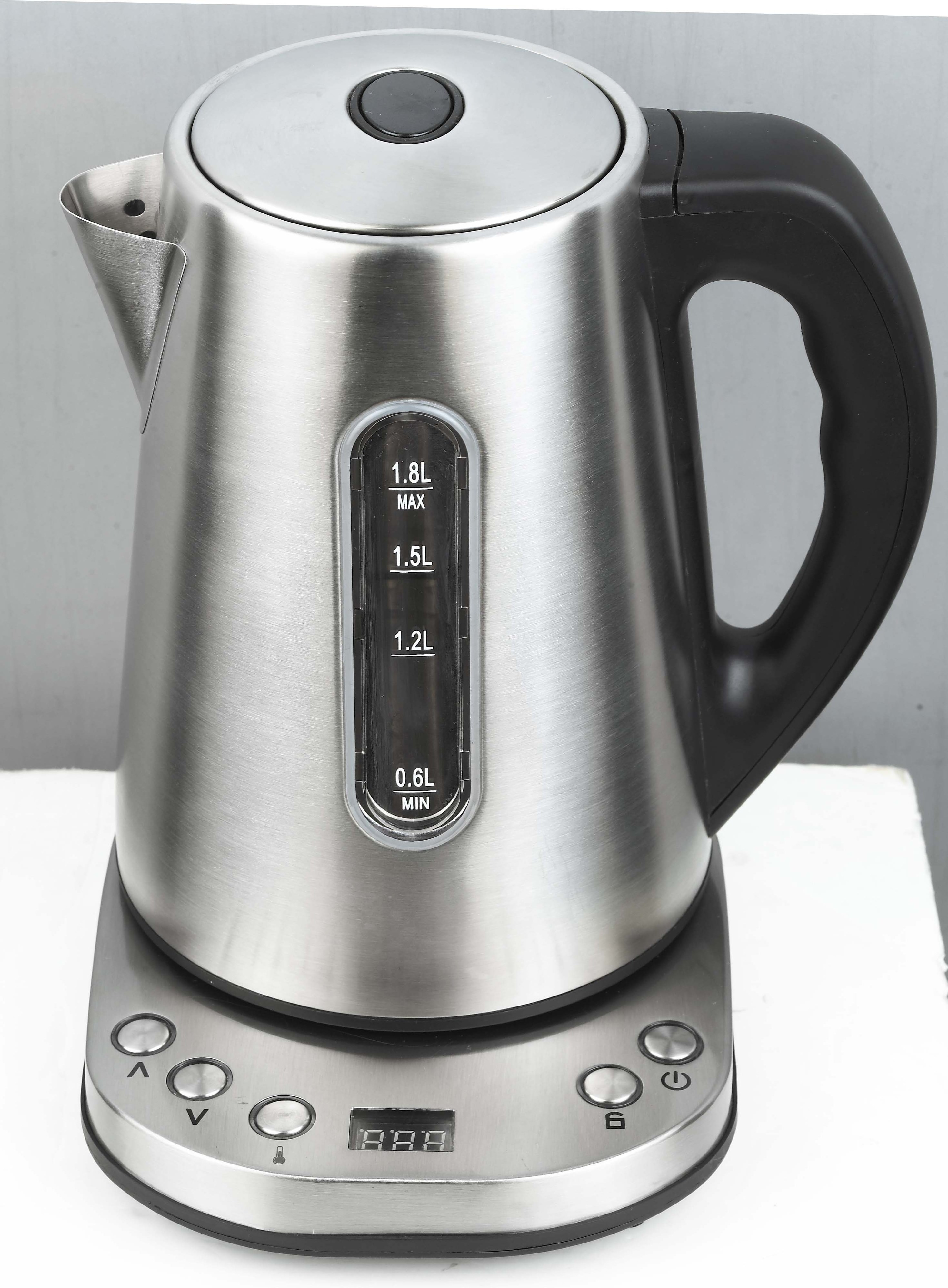 home appliances tea maker Stainless steel electric kettle with digital control base