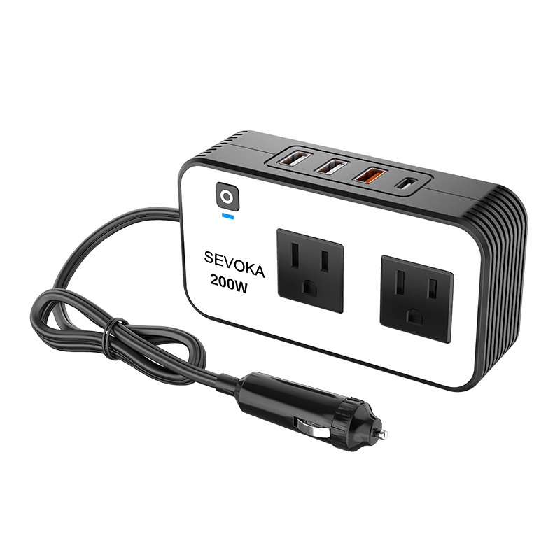 Hot electric car 12V TO 22V car inverter 200W PD 20W QC3.0 charger inverter