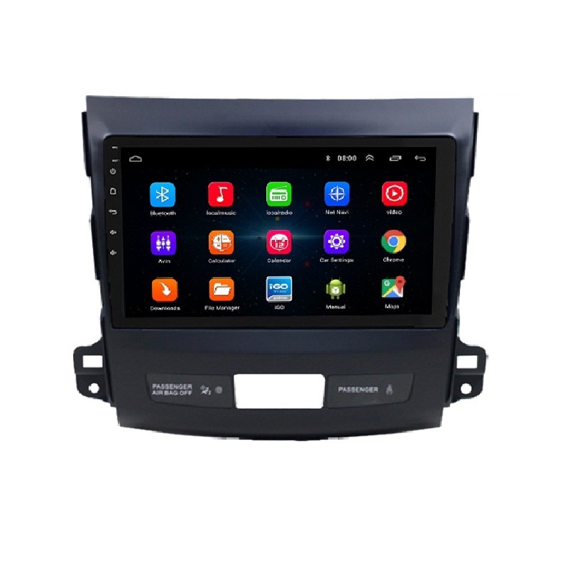 Android 9.1 Car GPS Navigation autostereo radio for Mitsubishi Outlander xl 2 Multimedia Player with plastic frame