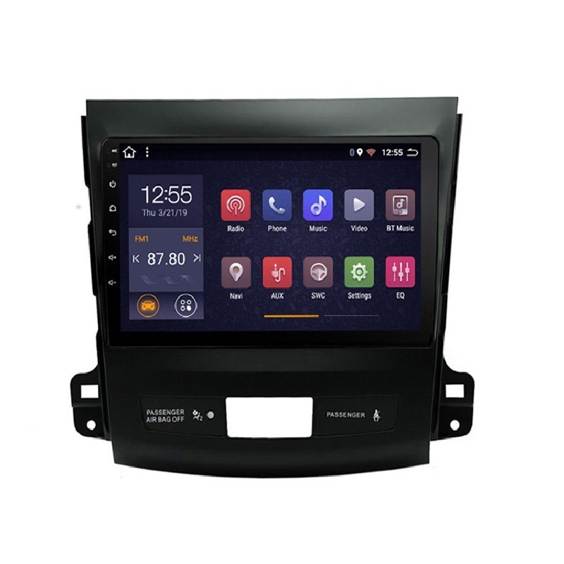 Android 9.1 Car GPS Navigation autostereo radio for Mitsubishi Outlander xl 2 Multimedia Player with plastic frame