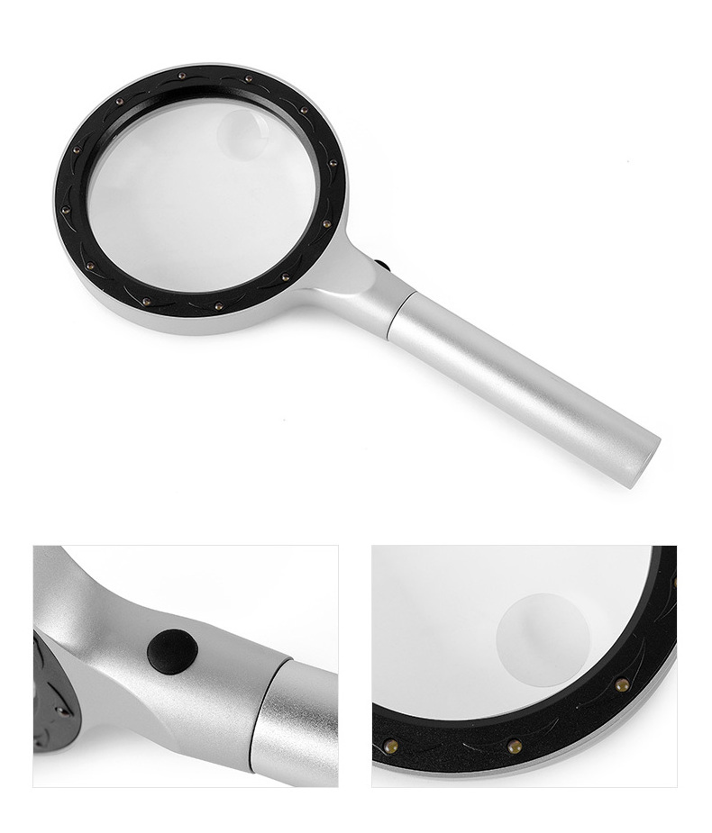 Special Portable Sliver Magnifying Glass with Light Thin Magnifying Glass in Credit Card Size Led Magnifier