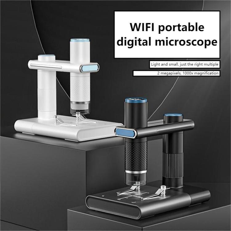 WIFI portable digital microscope 50-1000X design compact, precision instrument , skin , Jewelry detection