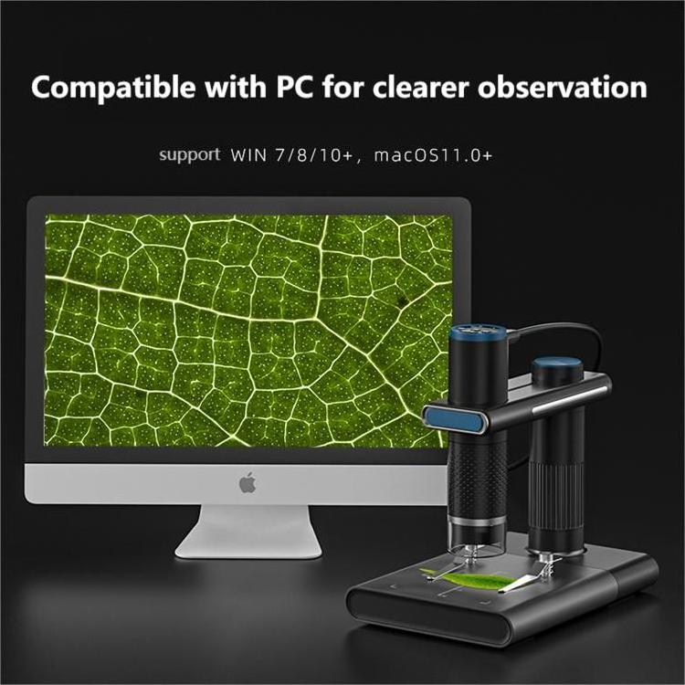 WIFI portable digital microscope 50-1000X design compact, precision instrument , skin , Jewelry detection