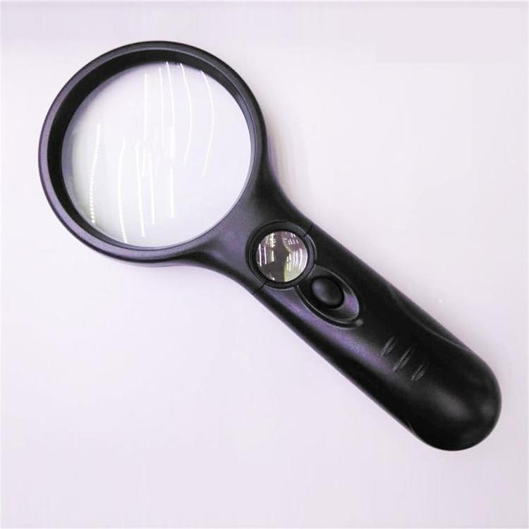 The explosive 6902AB double lens with 3 led bulb clappers holds a high power reading plastic magnifying glass with lamp