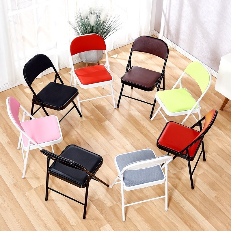 Latest Home Portable Folding Chair Plastic Chair With Backrest Simple Stool Conference Training Chair Suitable for outdoor