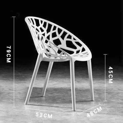 Creative leisure plastic chair outdoor garden dining room modern black plastic chairs