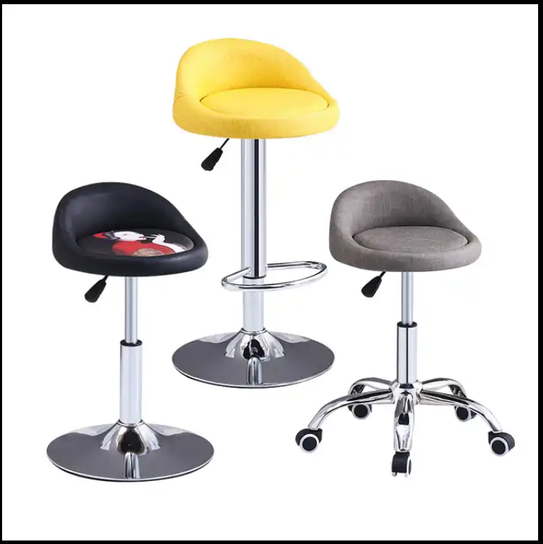 Factory Steel Swivel commercial office chairs office furniture Library School leather adjustable bar stools with wheels