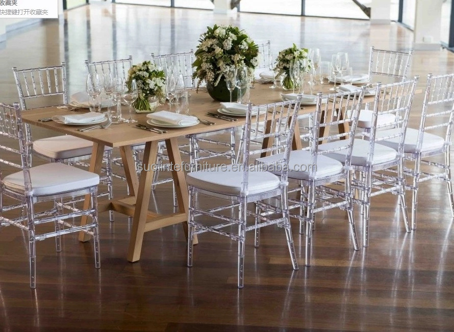 Dining Chair G Cha Transparentiphoneng Durable Bamboo Chiavari Chair Stackable Crystal Banquet Chair for Wedding Home Furniture