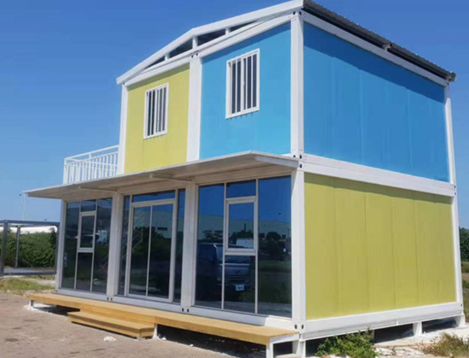 Mobile modular prefab portable container tiny house homes on wheels with full furniture