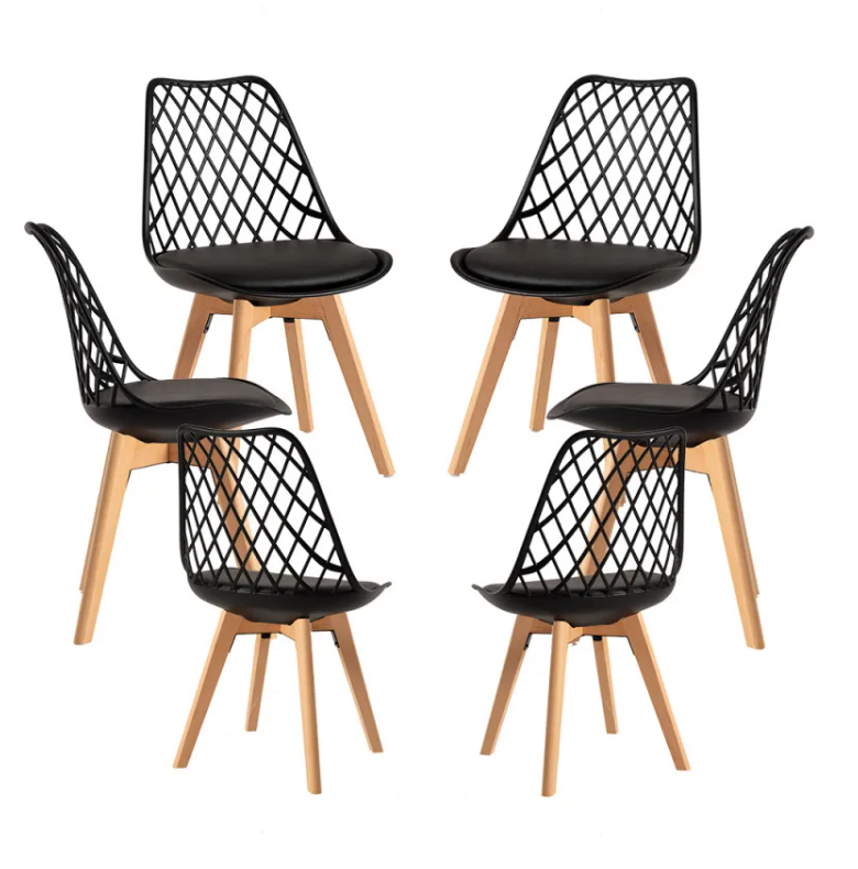 New Design Gross Tulip Cafe Plastic Wood Leg Tulip Dining Room Chairs