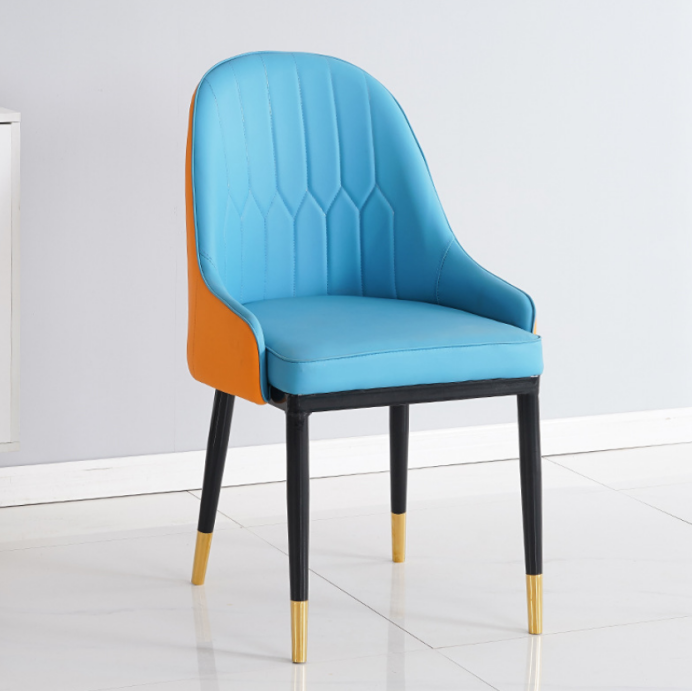 Nordic light luxury dining chair modern simple household web celebrity stool back soft bag hotel dining room desk chair