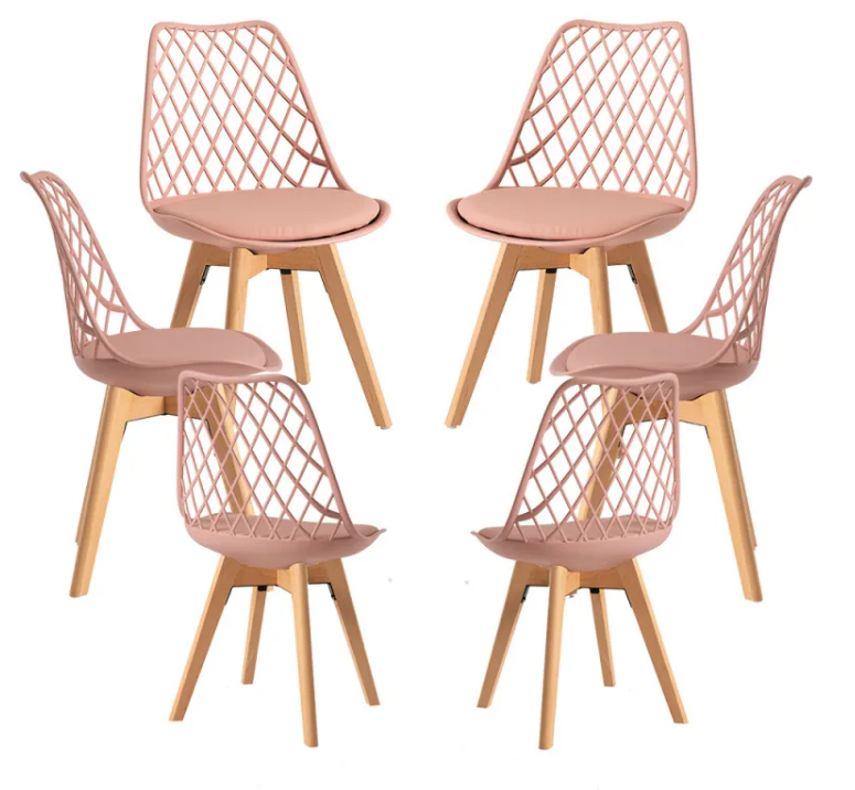 New Design Gross Tulip Cafe Plastic Wood Leg Tulip Dining Room Chairs