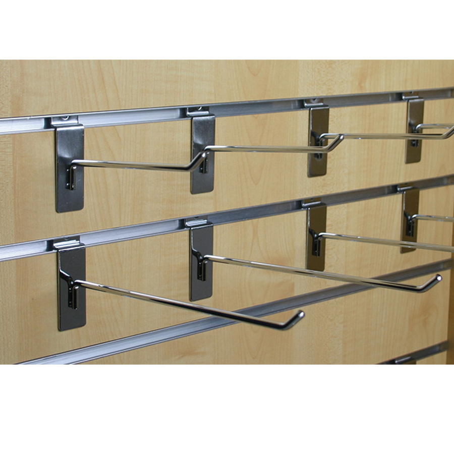 Supermarket  slatwall display hooks pegboard stainless hanging bar hooks