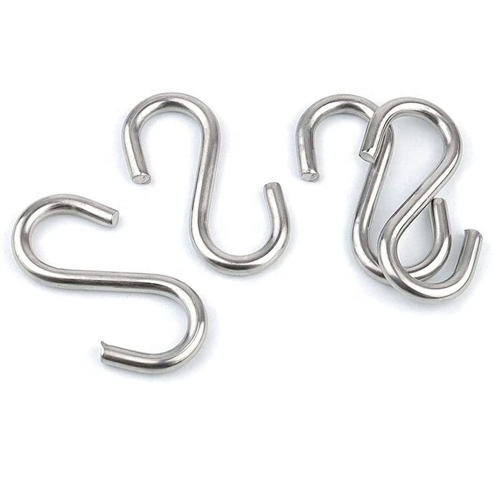 Hot sale Factory Customized Stainless Steel S hooks Zinc Plating Bedroom Clothing Hanging Hooks