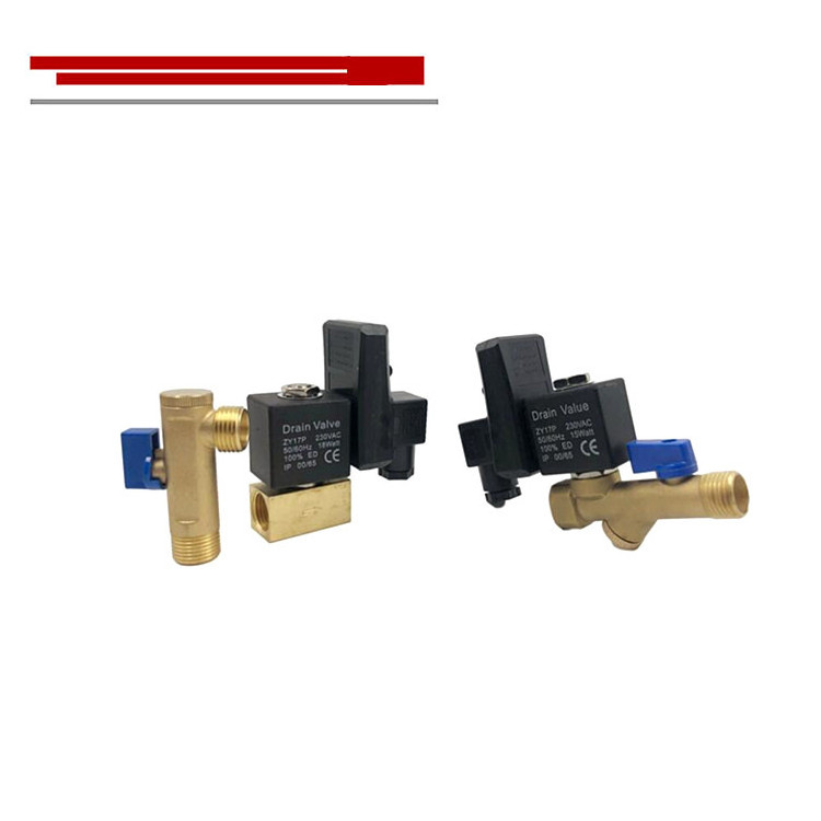 Automatic switch of the electronic drain valve of the air compressor OPT-A  OPT-B connected drain valve timing solenoid valve