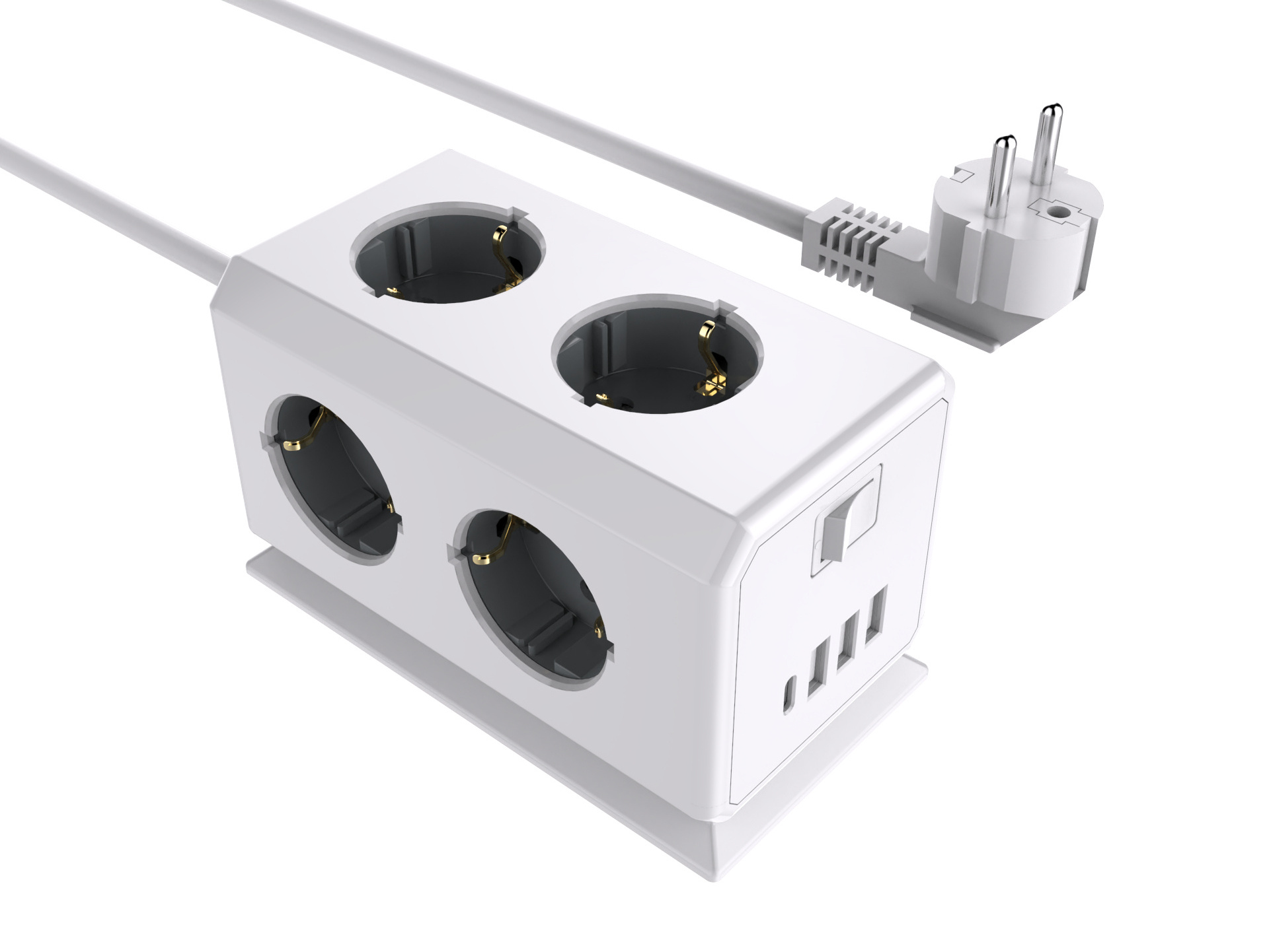 European standard  power king extension socket glass switches and sockets hot pot power plug