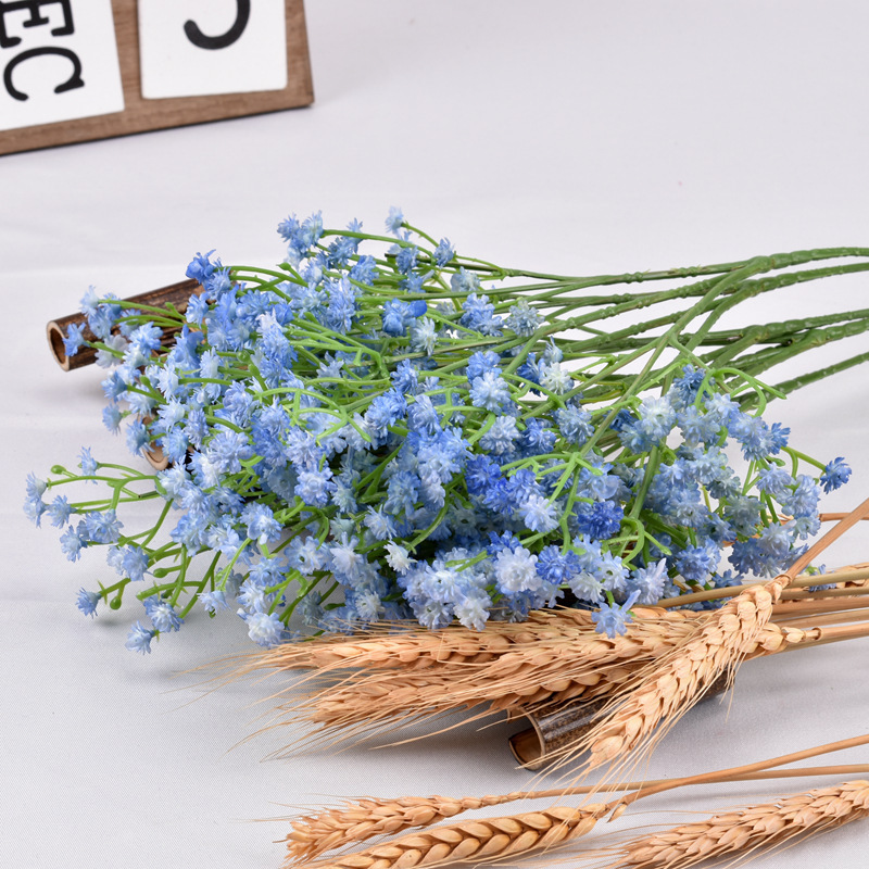 SN-M215 Wholesale Wedding Decoration Bouquet Gypsophila 3 Branches Real Touch Artificial Baby Breath Flower