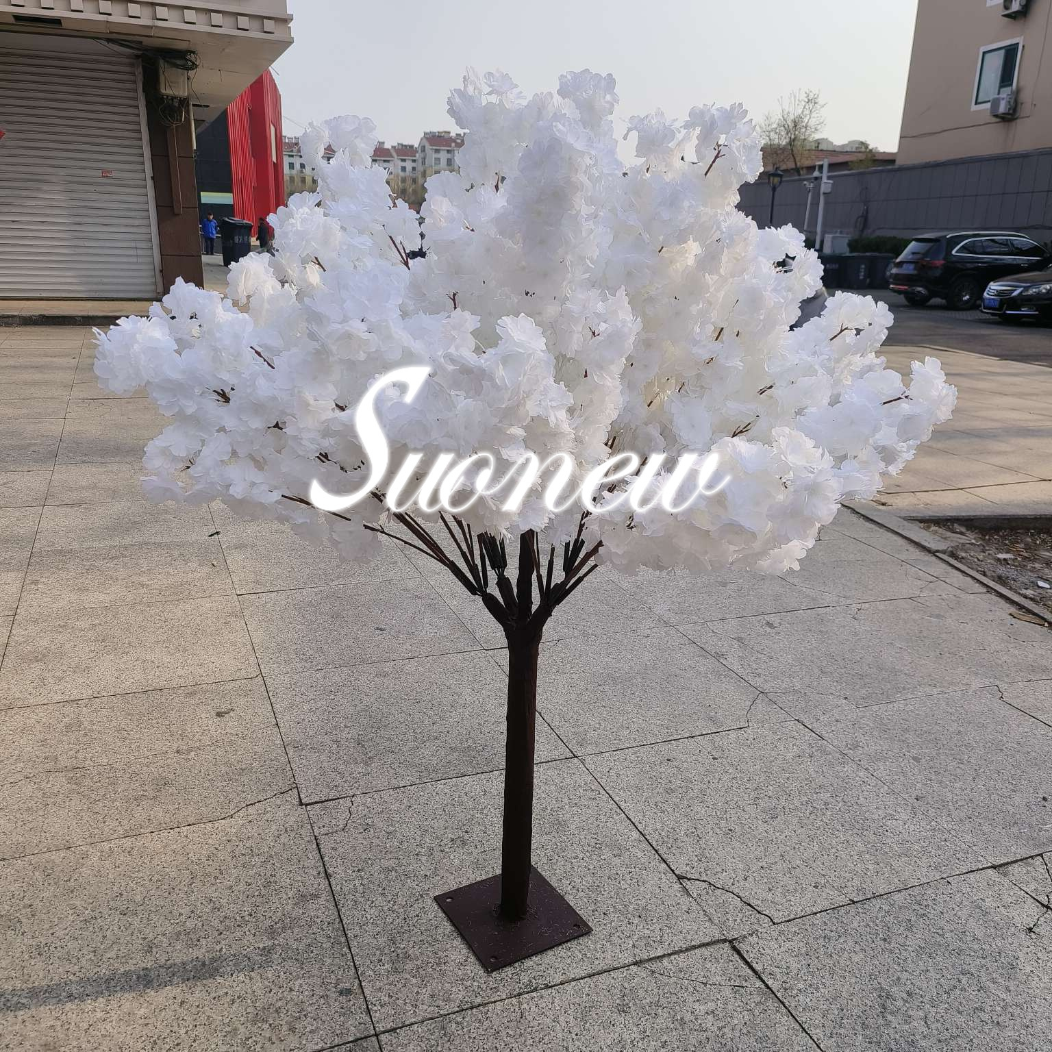 SN-TG002 Suonew Thickness Hanging 4ft 120cm faux white wedding table artificial cherry blossom tree centerpiece