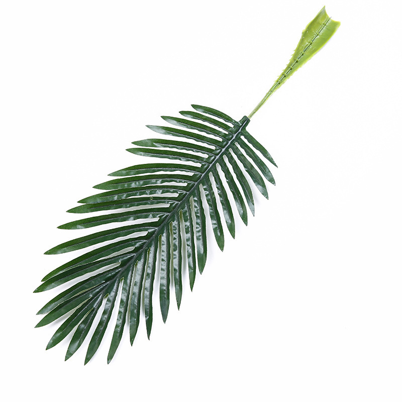 Artificial plastic glued green leaf arrangement artificial palm tree leaves palm leaves artificial