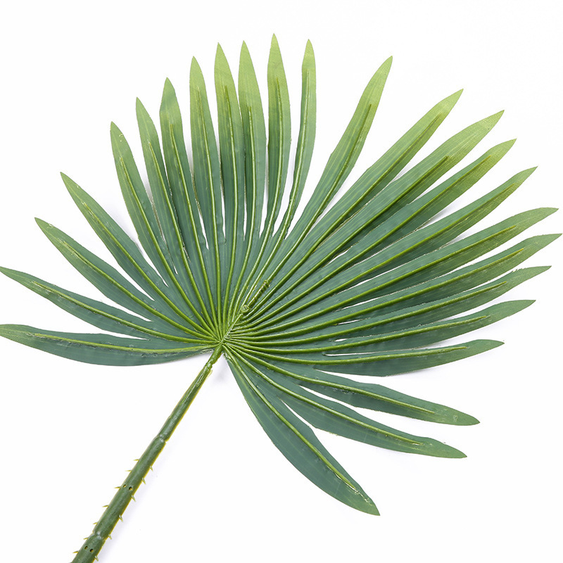 Artificial plastic glued green leaf arrangement artificial palm tree leaves palm leaves artificial