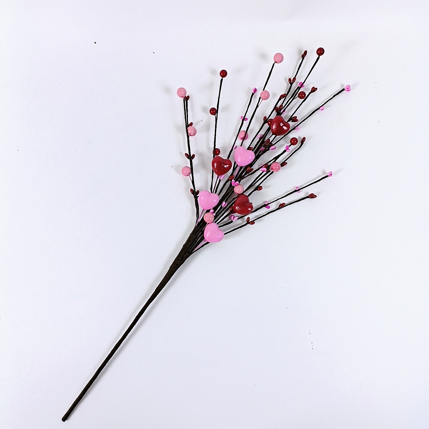 SN-FG14 Heart Shaped Berry Picks Artificial Red Berry Flower Stems Artificial Berries Branches for Valentine's Day