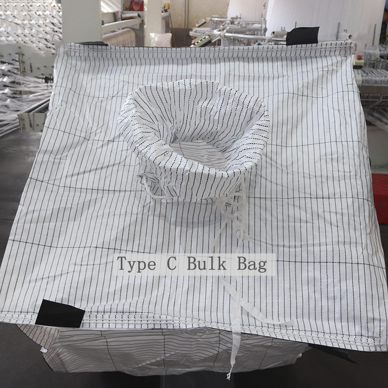 Type C Anti Static Plastic Super Sacks FIBC Bulk Jumbo Bag 1000kg PP Jumbo Bag  for Chemical Industry