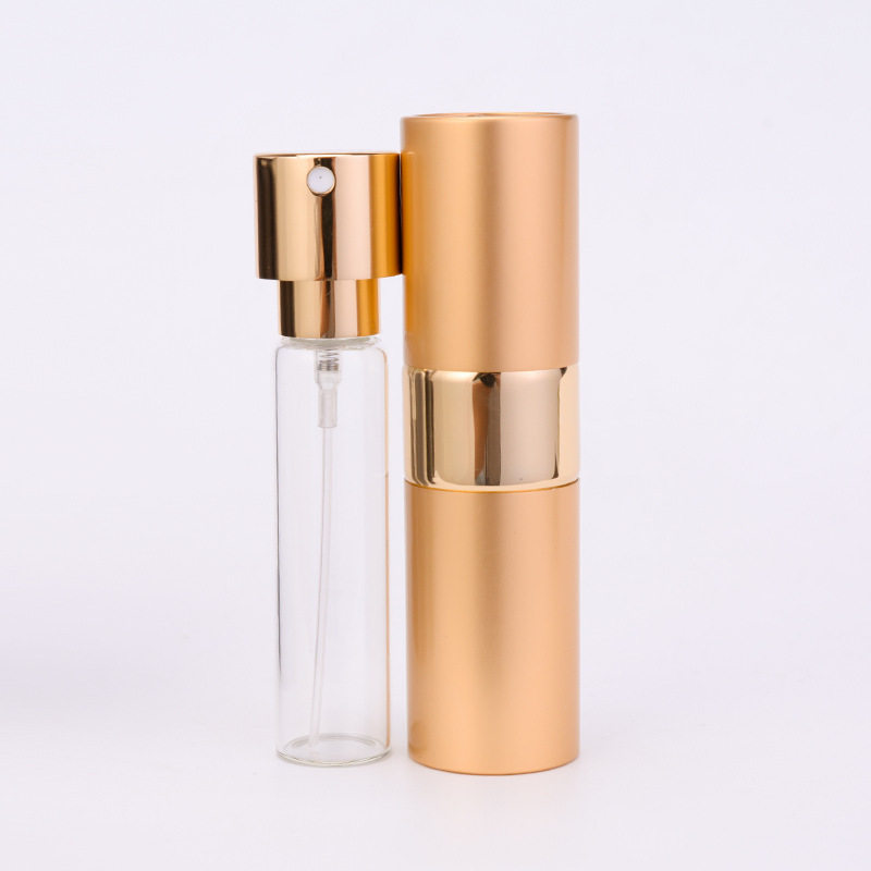 8ml  15ml Portable Twist Up Empty Aluminum Glass Bottles Packaging  Perfume Spray Bottle