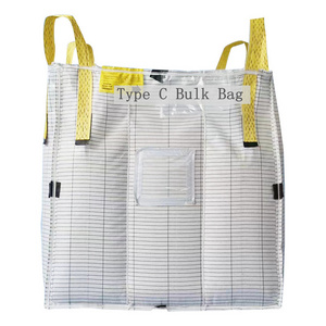 Type C Anti Static Plastic Super Sacks FIBC Bulk Jumbo Bag 1000kg PP Jumbo Bag  for Chemical Industry