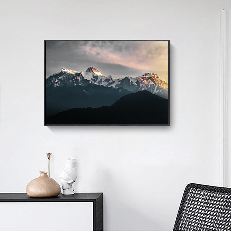 Personalized Decoration Picture Poster Any Size Custom Canvas Mountain Modern Wall Art - Clouds 8 Mountains