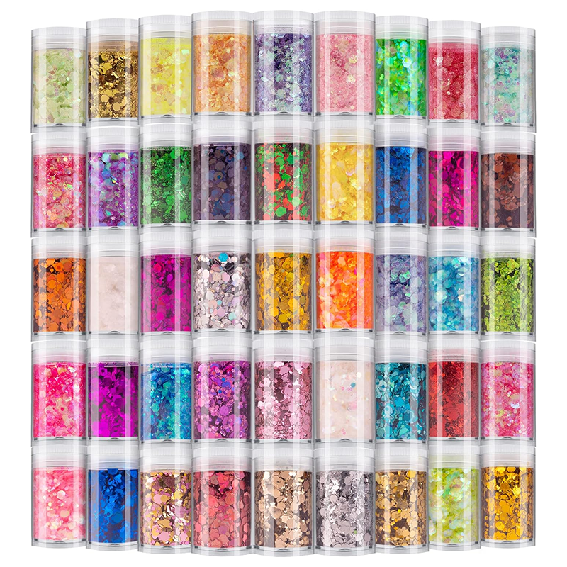 Wholesale Bulk Holographic Glitter Snow Globe Snowglobe Tumbler Glitter Chunky Powder Mix Glitter for Snowglobe Tumblers Nails