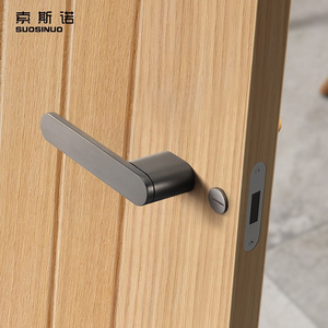 Simple Design Door Knob Black Gray Bathroom Knob High Standard designer style Interior Door Lock and handle locks for door