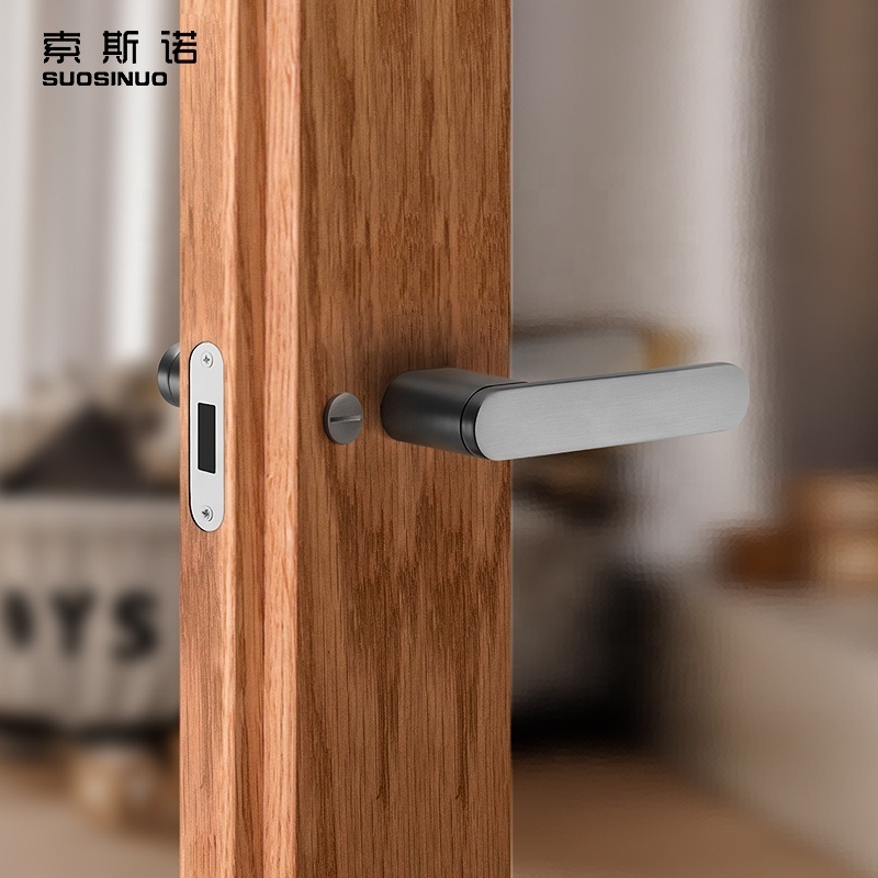 Simple Design Door Knob Black Gray Bathroom Knob High Standard designer style Interior Door Lock and handle locks for door