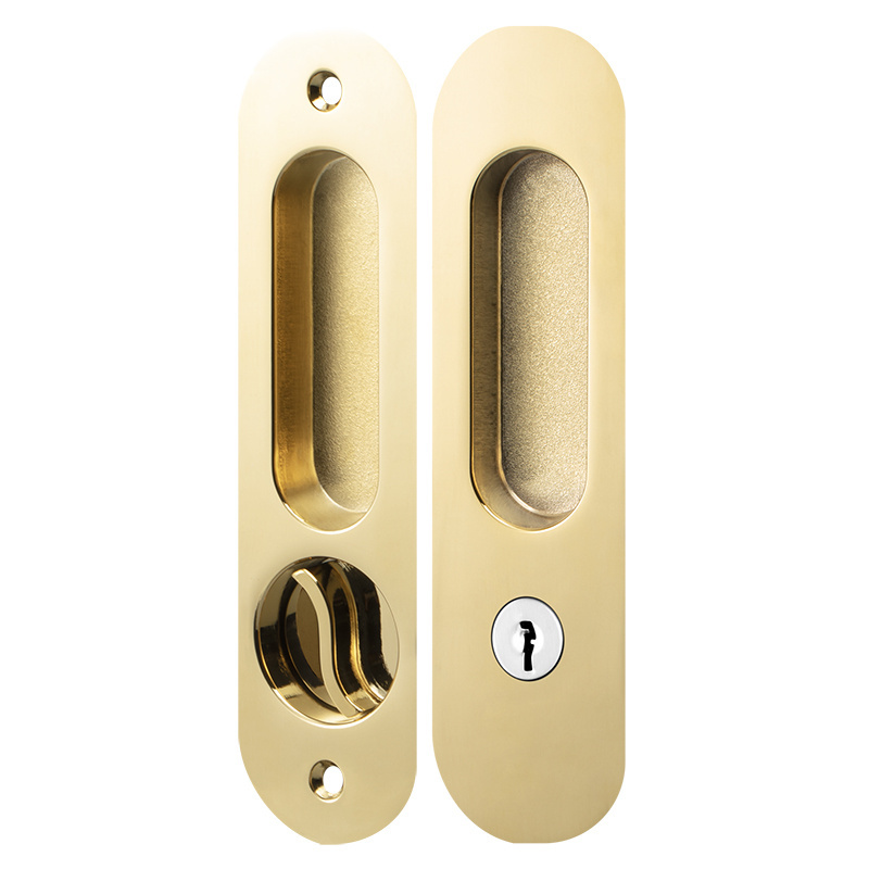 Zinc Alloy Invisible Handle Wooden Hidden Square Cavity Pocket Door Mortise Sliding Barn Door Locks