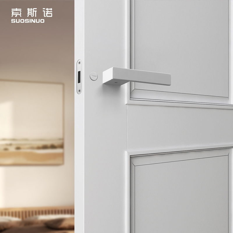 Minimalist Design Door Knob White Privacy Access Bathroom Knob High Standard passage Interior Door Lock Set