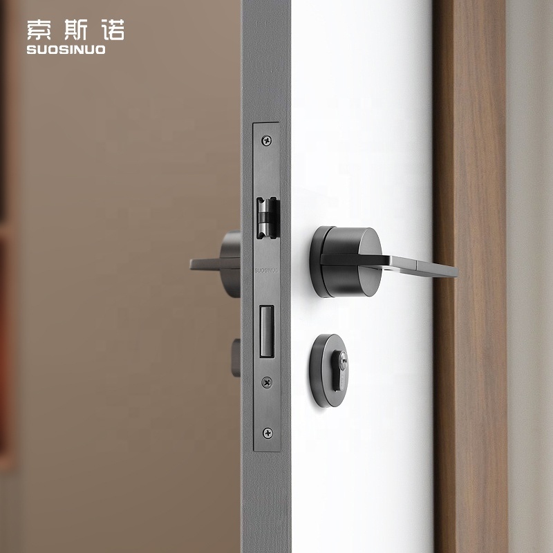 High Quality ZINC ALLOY Lever Handle Door Lock With Lock Cylinder Wooden Door Lock Set for bedroom