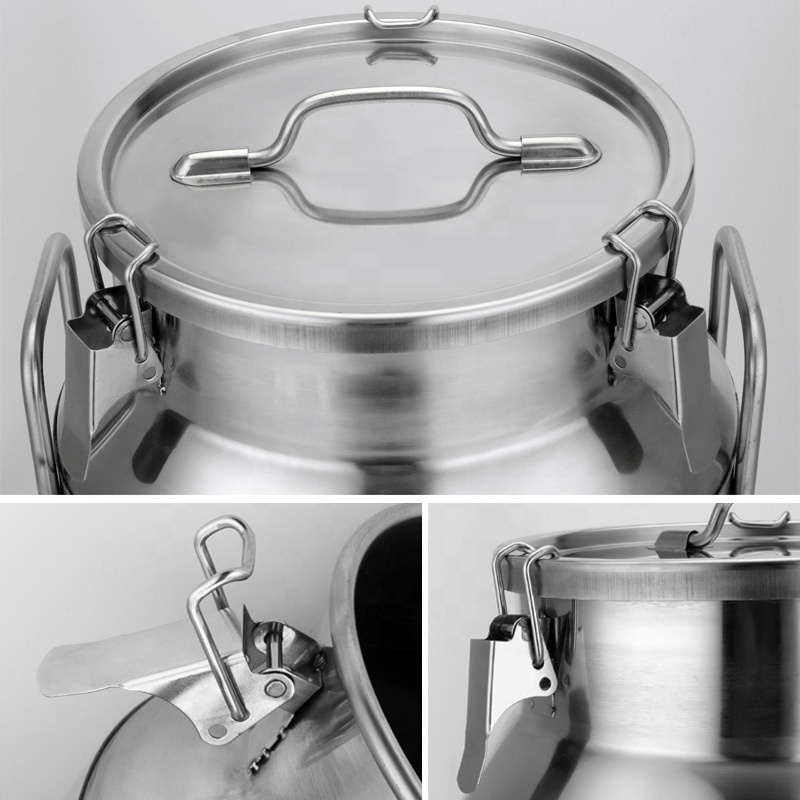 10~ 50l Transportation And Turnover Milk Barrel Wholesale Price Stainless Steel Milk Storage Tank With Lid For Sale