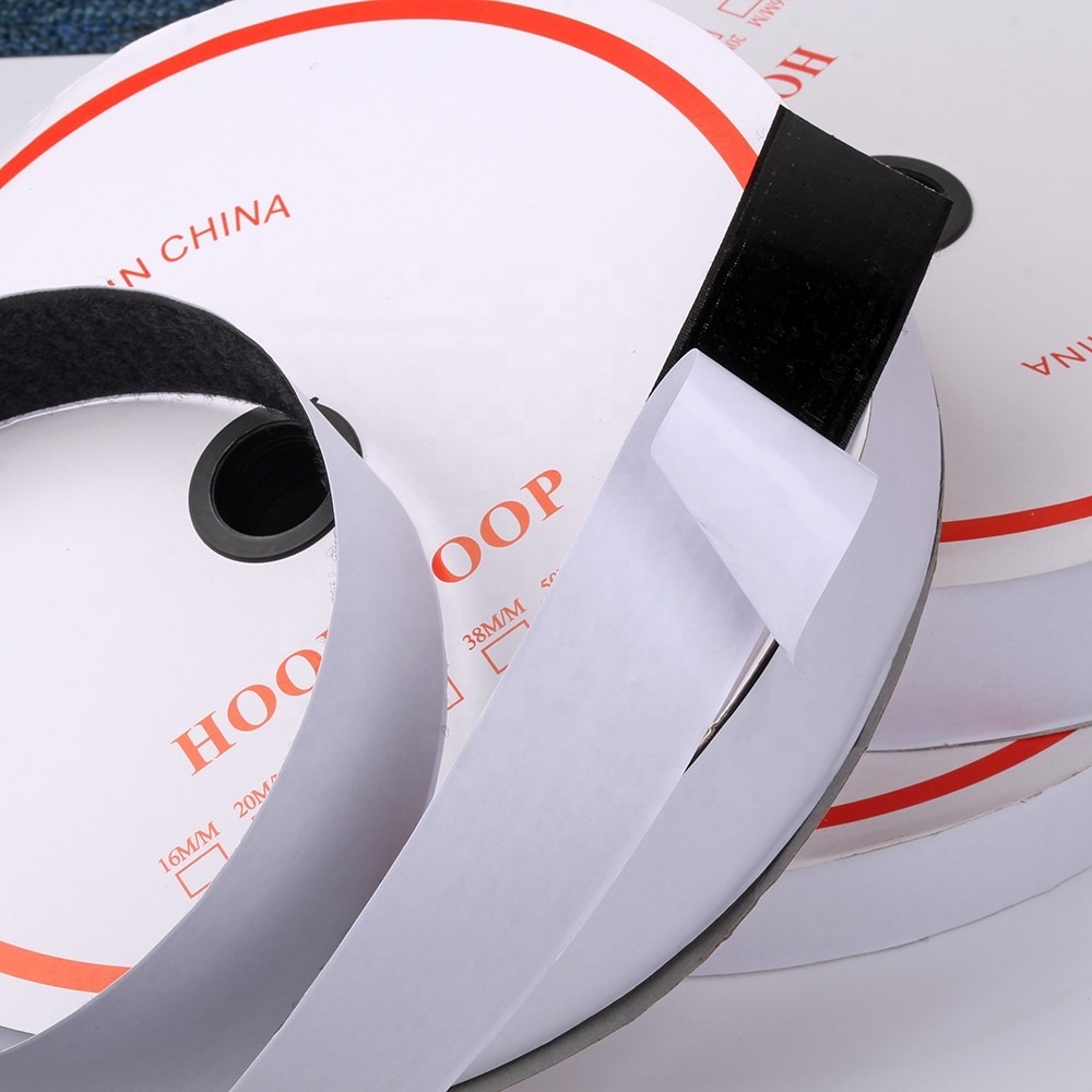 Manufacturer Custom premium fasteners strong sticky self-adhesive glue hook and loop tape