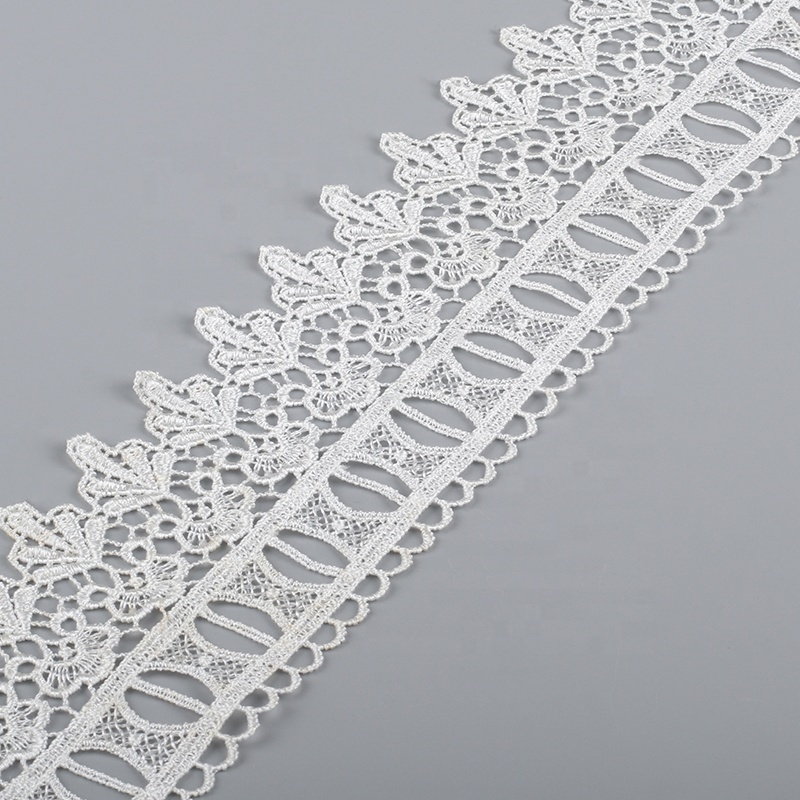 Garments accessories cotton bridal milk silk embroidery lace trim ribbon for lingerie