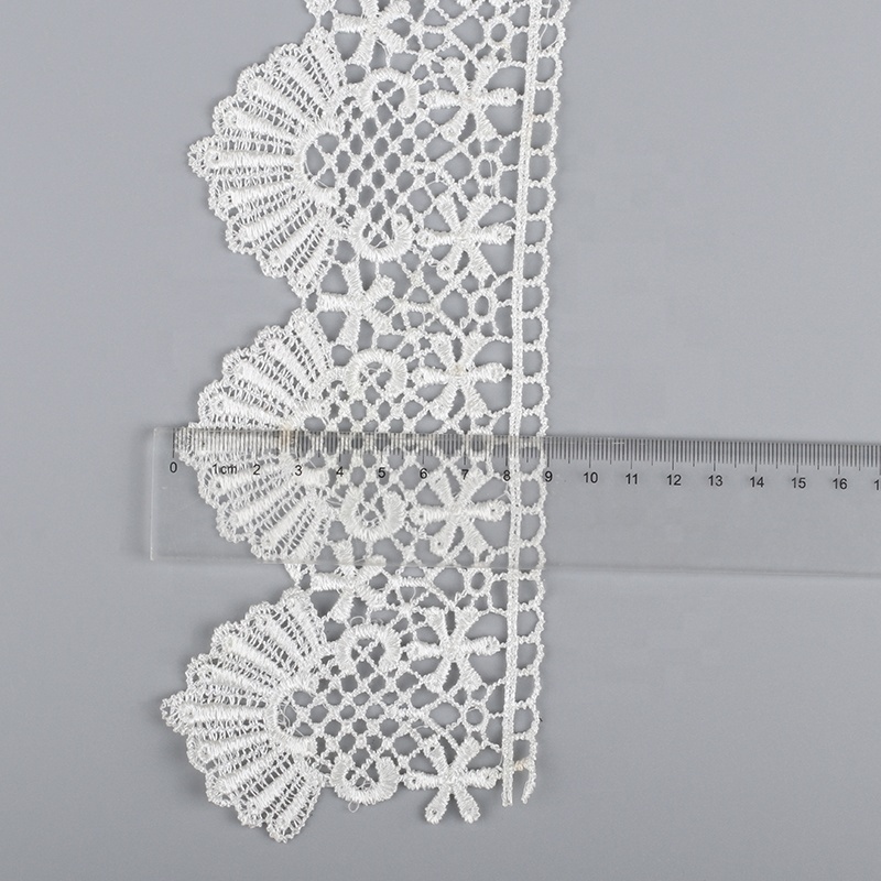 Garments accessories cotton bridal milk silk embroidery lace trim ribbon for lingerie