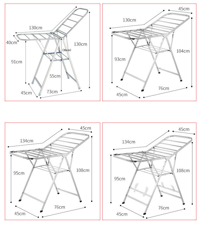 Laundry metal hanging clothes storage stainless steel drying rack for house use