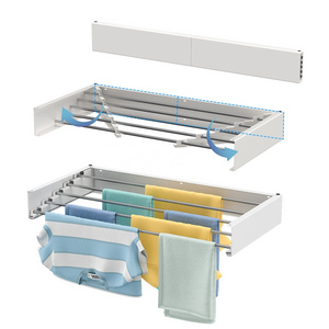 NEW 3.0 Series Wall Mounted Folding Clothes Drying Rack Cloth Dryer Garment Hanger For Laundry Room