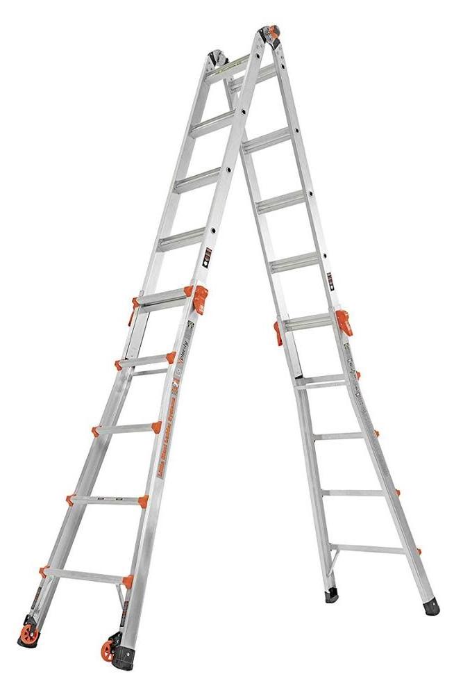 22-Foot Multipurpose Telescopic 330-Pound Duty Rating/Popular Type Portable Design Step Folding Ladders