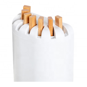 2024 New Arrival White Color Mini Wooden Rods Tripod Clothes Drying Rack With 7 Wood Rods