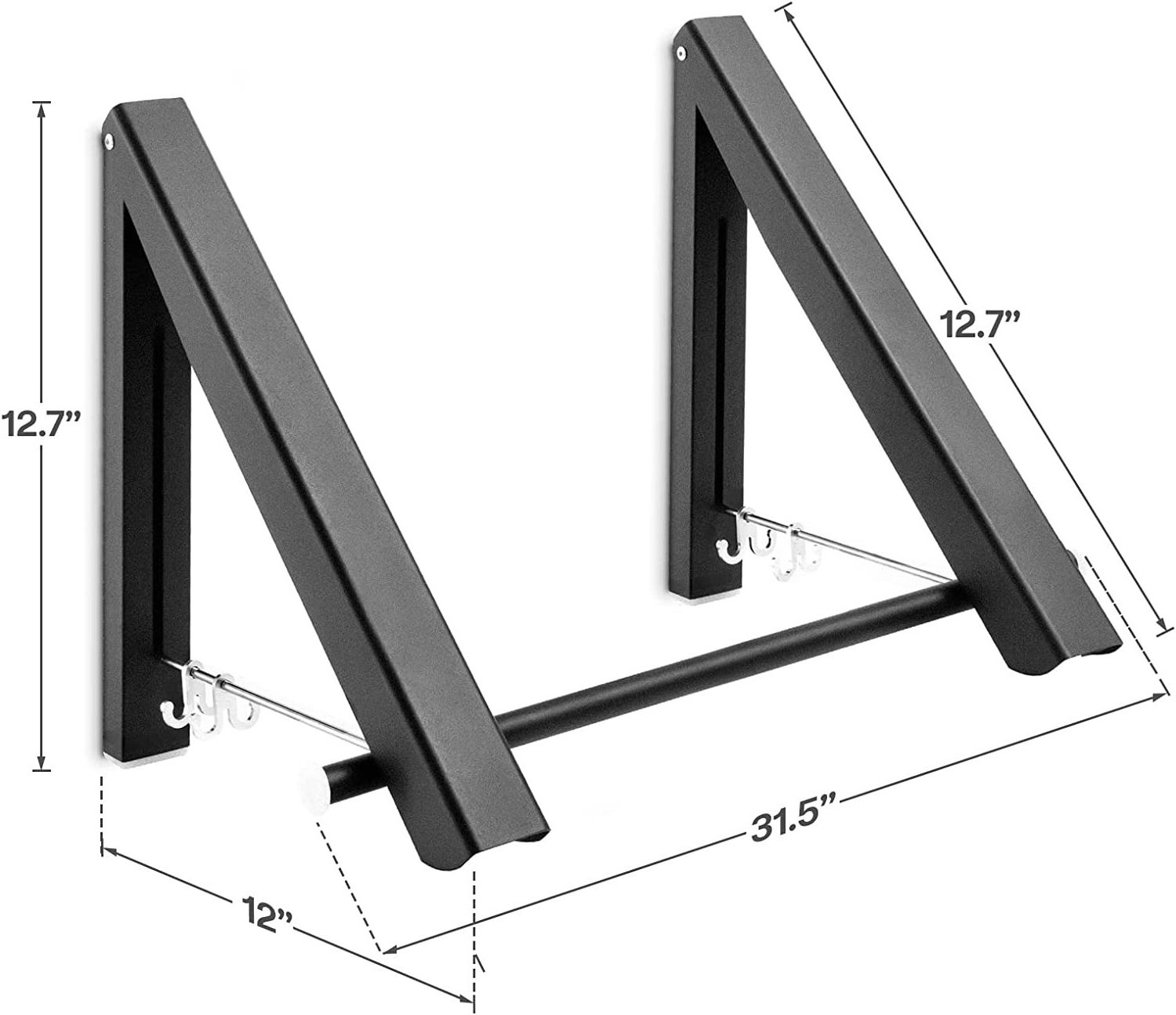 Triangle Retractable Folding Wall Mounted Clothes Hanger Rack Heavy Duty Hanging Clothes Laundry Display Rack Clothes Rack