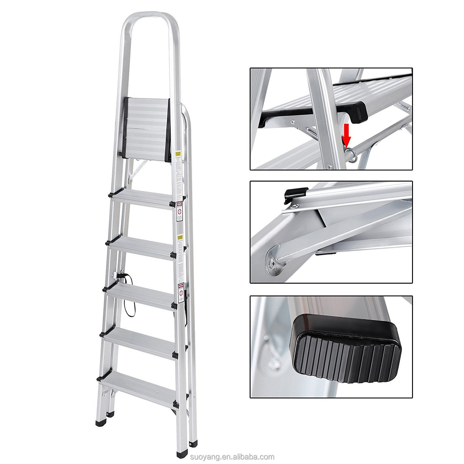 2022 ALDI PROMOTION Yongkang aluminium folding van step ladder Max loading 150KGS