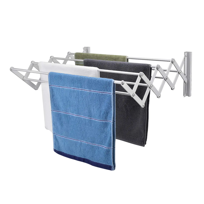 SOYOUNG new product rustproof accordion retractable drying rack for laundry room bathroom tower