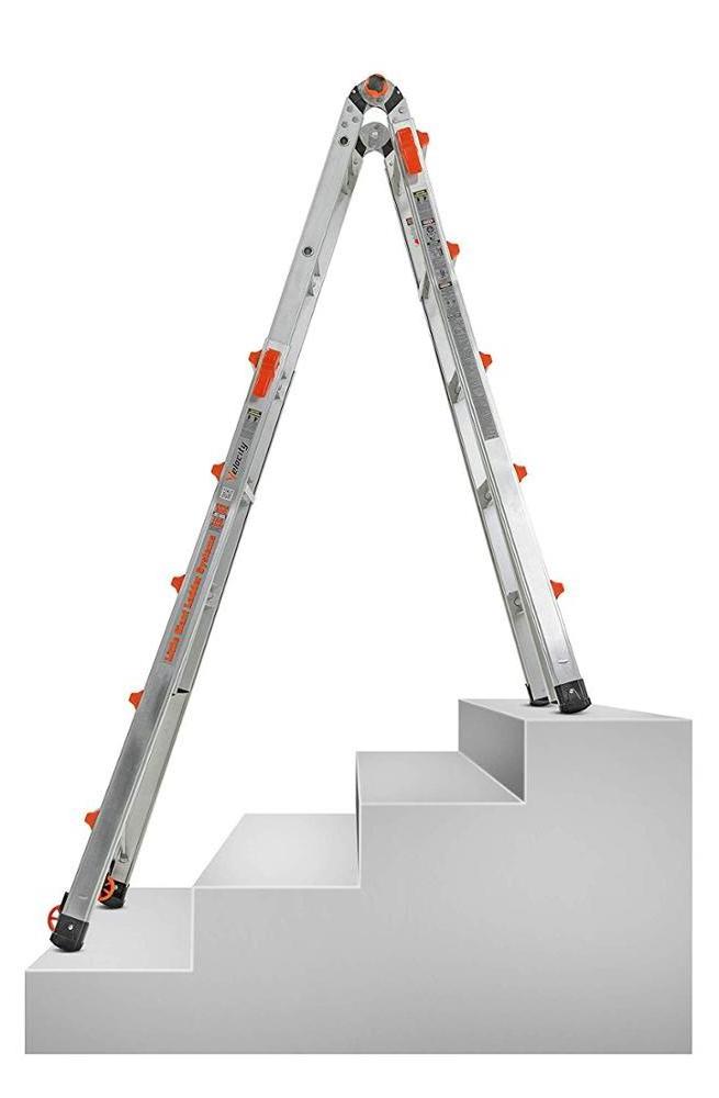 22-Foot Multipurpose Telescopic 330-Pound Duty Rating/Popular Type Portable Design Step Folding Ladders