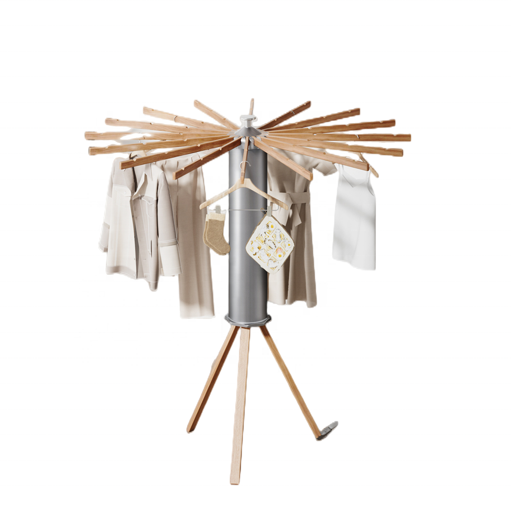 High Quality Wooden Small Space Folding Clothes Airer Drying Laundry Rack Stand For Indoor Outdoor