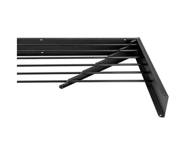 3.0 Series Black Color 100CM 6 Rods Clothes Drying Rack With 25KG Max Loading