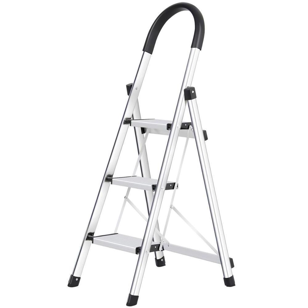 NEW EN131 Aluminum 3 step folding ladder household ladder